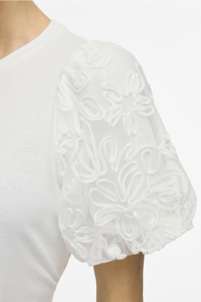 VISIMONIA O-NECK S/S TOP 14107505 SNOW WHITE